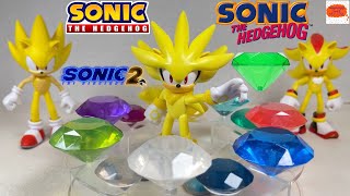 CHAOS EMERALDS! Super Silver Sonic the Hedgehog Jakks Pacific Action Figure Review Master Jazwares