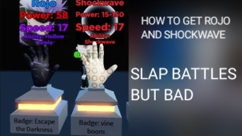How to get Rojo glove + Shockwave glove + Showcase | Roblox Slap Battles but bad
