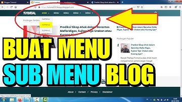 Cara buat MENU dan SUB MENU di Blogger