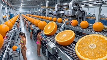Behind a Modern Orange Juice Factory: Field to Refreshing Drink (Full Process)