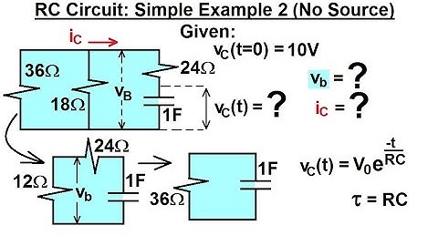 Electrical Engineering: Ch 8: RC & RL Circuits (7 of 43) RC Circuit: Simple Ex. 2 (No Source)