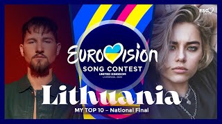 MY TOP 10 •  Pabandom iš naujo! 2023 🇱🇹  • Eurovision Song Contest 2023