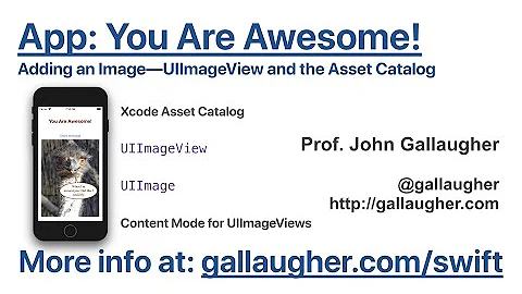 Ch. 2.6 Adding Images to an App: UIImageView, UIImage, and the Asset Catalog   Swift Book v4