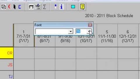 Resize working schedule