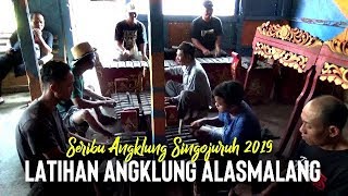 Latihan Angklung Menyambut Seribu Angklung Singojuruh Live Alasmalang 2019