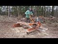 Setting up my new Norwood PM14 Chainsaw Sawmill and Cutting First Lumber