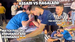 Neli dominic(Nagaland) VS Akash handique(Assam)🤯😱/ Armwrestling Supermatch/most interesting match