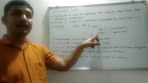 Destructor in C++(CS 302) by Manish Kumar kakhani, GPC Bagidora