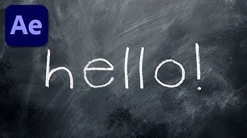 Handwriting on a chalkboard effect - After Effects tutorial
