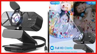 TRAUSI 1080P HD Webcam with Noise-Canceling Mic and Auto Light Correction