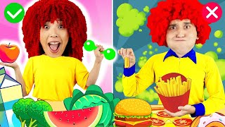 Healthy Food 🍅🥦 vs Junk Food Song 🌭🍔 | Bunny Boom Nursery Rhymes