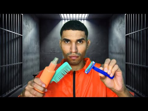 ASMR - DETENTO FAZ SEU CORTE NA PRISÃO (corte trator🚜)