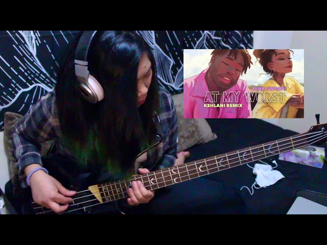 AT MY WORST ~ Pink Sweat$ ft kehlani (bass cover) + easy tabs on description • Keen Quest class=