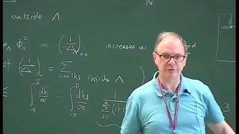 Prof. David Brydges | Statistical mechanics of phase transitions (5)