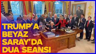 Savaşın Ortasında Trumpa Dua Seansı Beyaz Sarayda Sıra Dışı Görüntü