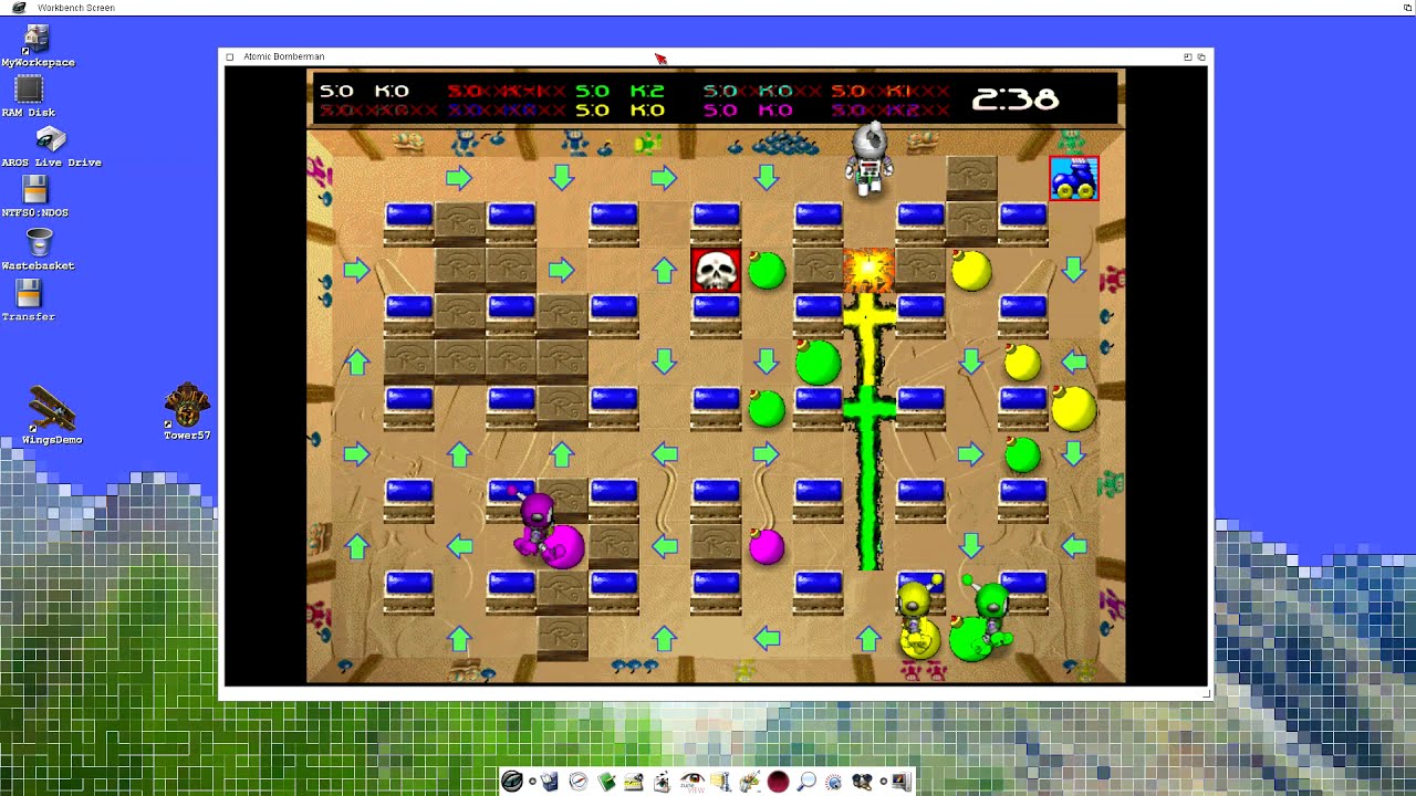 Atomic Bomberman Fan Remake on AROSx86