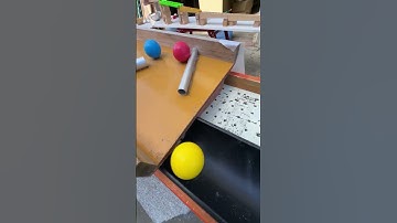 Marble run (wooden course with long transparent pipes) #2 #ASMR