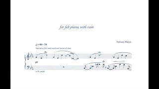 for felt piano, with rain , 1 || original piano composition