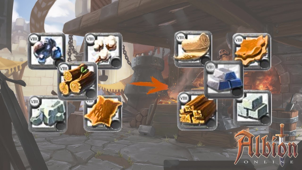 REFINING ALL MATERIALS IN ALBION ONLINE | REFINING SESSIONS - YouTube