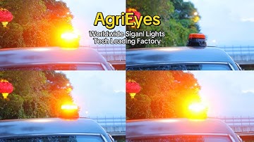 AgriEyes W52S LED Beacon Light with Reverse Alarm. Amber Warning Lights for Emergency Vehicles.