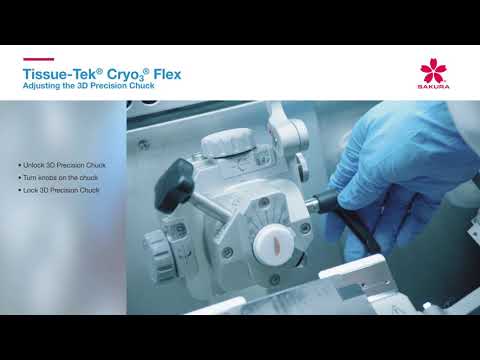 Tissue Tek Cryo3 Flex Adjusting the 3D Precision Chuck
