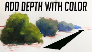 Oil painting step by step tutorial: creating depth with color