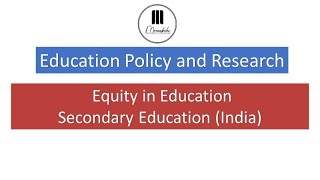 Equity in Education (M.Ed. IV Sem)