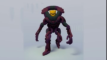 Happy Mech! :D // 3d Character Walkcycle with Music