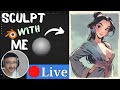 Sculpting a Stylized Kimono Girl in Blender 5.0