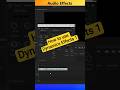 Dynamics Effects in #premierepro  #shorts #tamil #videoediting #tutorial #skillsupgrade #pc
