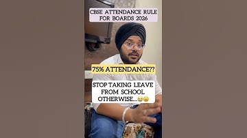 CBSE Attendance Rule 2025-26😱#shorts #cbse #class10 #class12 #bigupdate #cbseboard #boards2026