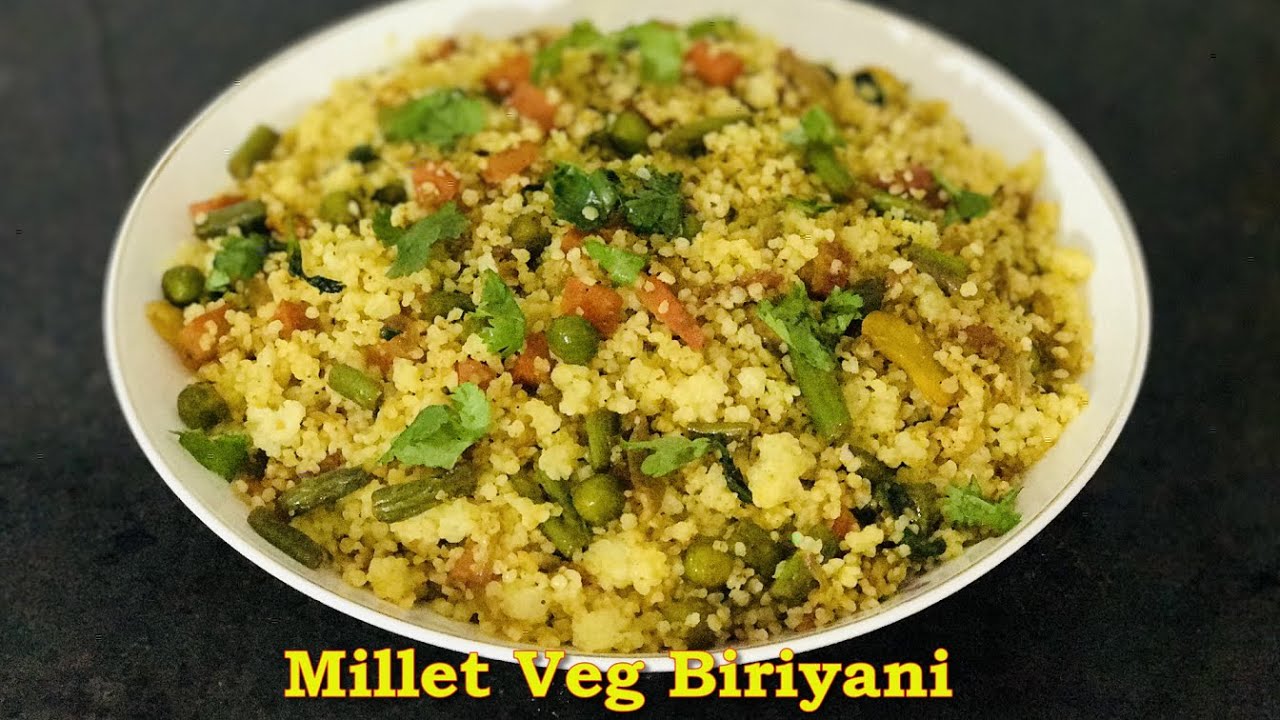 വരഗ് ബിരിയാണി Millet Biriyani Kodo Millet Vegetable Biriyani in
