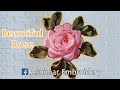 Beautiful Rose Flower Ribbon Embroidery Design