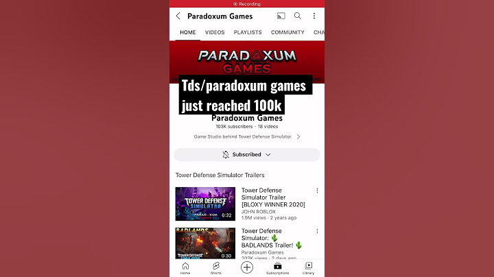 Paradoxum games (tds) youtube channel just reached 100k subbs #shorts #towerdefensesimulator