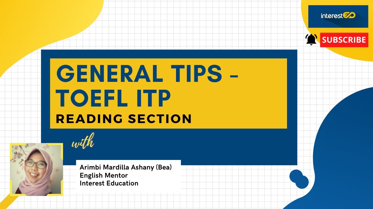 Tips TOEFL ITP Reading Section YouTube