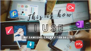 INDO SUB | Using My Tab S6 Lite for a Month [Note taking, bullet journal, drawing, video editing]🍀