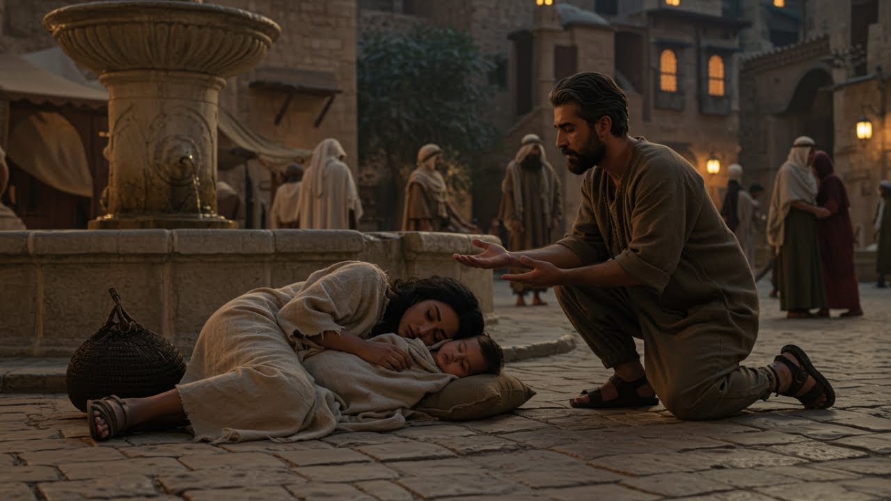 DURMIÓ EN LA CALLE CON SU BEBÉ ENFERMO... SIN SABER QUE QUEM LA AYUDÓ ERA UN SULTÁN DISFRAZADO