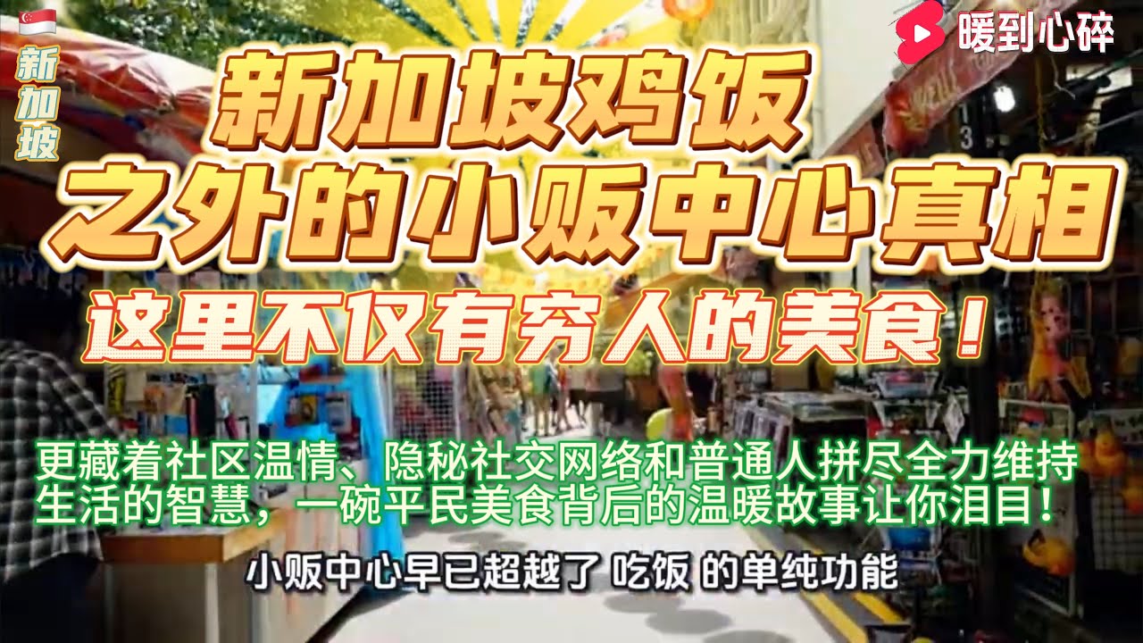 暖到心碎！新加坡鸡饭之外的小贩中心真相大曝光——这里不仅有美食，更藏着社区温情、隐秘社交网络和普通人拼尽全力维持生活的智慧，一碗平民美食背后的温暖故事让你泪目！