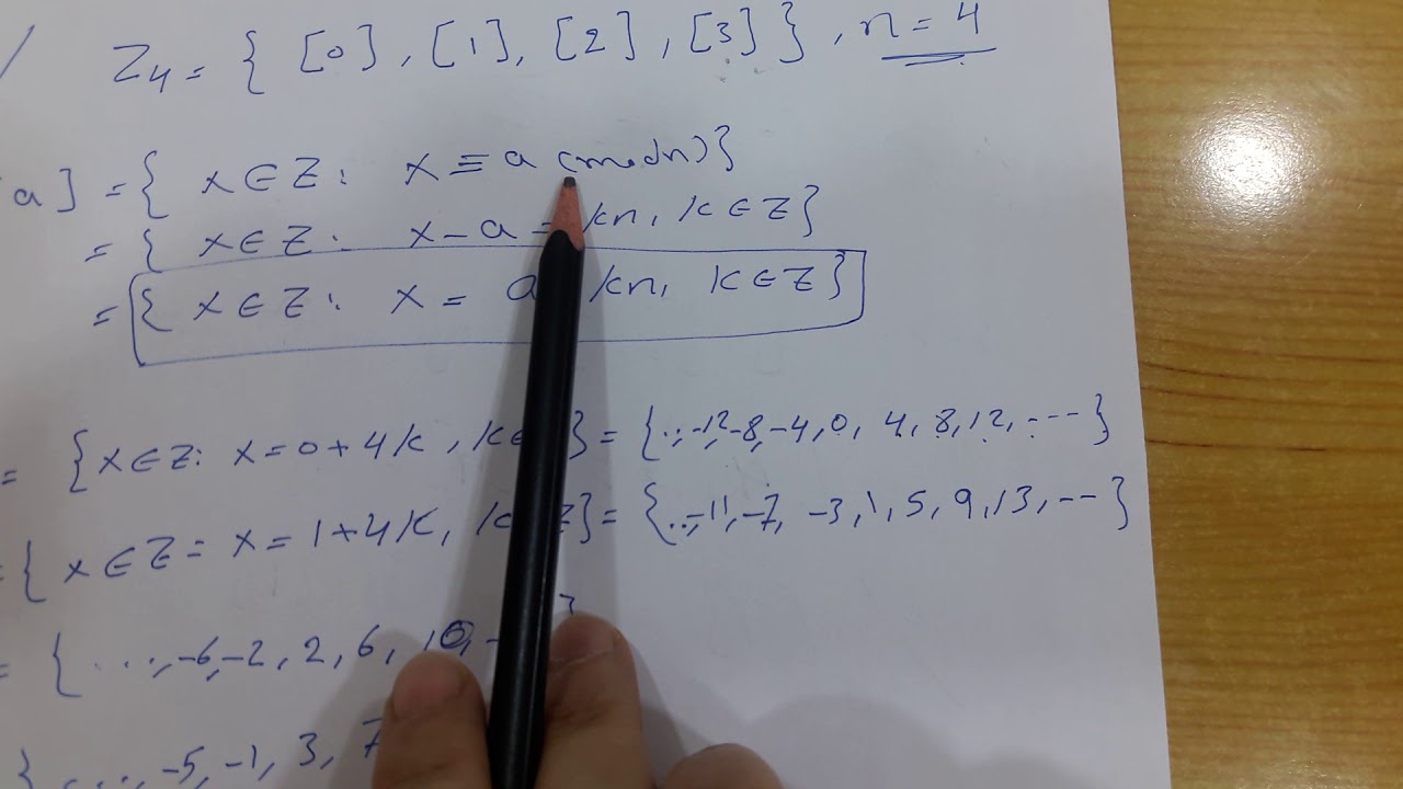 زمرة الاعداد الصحيحة بمقاس n