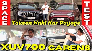 Mahindra XUV700 VS Kia Carens - Space Comparison | 3rd Row Space ka Sach ?🔥