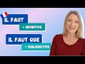 How To Use IL FAUT & IL FAUT QUE in French | French grammar