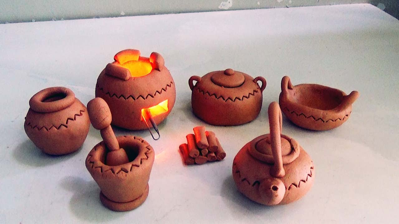 DIY Crafting Miniature Kitchen Gadgets Creating Tiny Clay Tools YouTube