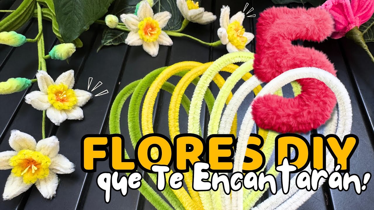 Невероятно просто! 😍✨ 5 ГЕНИАЛЬНЫХ самодельных цветов из ершиков и стеблей из шенилла!