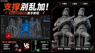 Photopolymer support keeps failing? CHITUBOX adds support this way, minimizing pits on the model ...