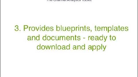 The Channel Analytics Toolkit