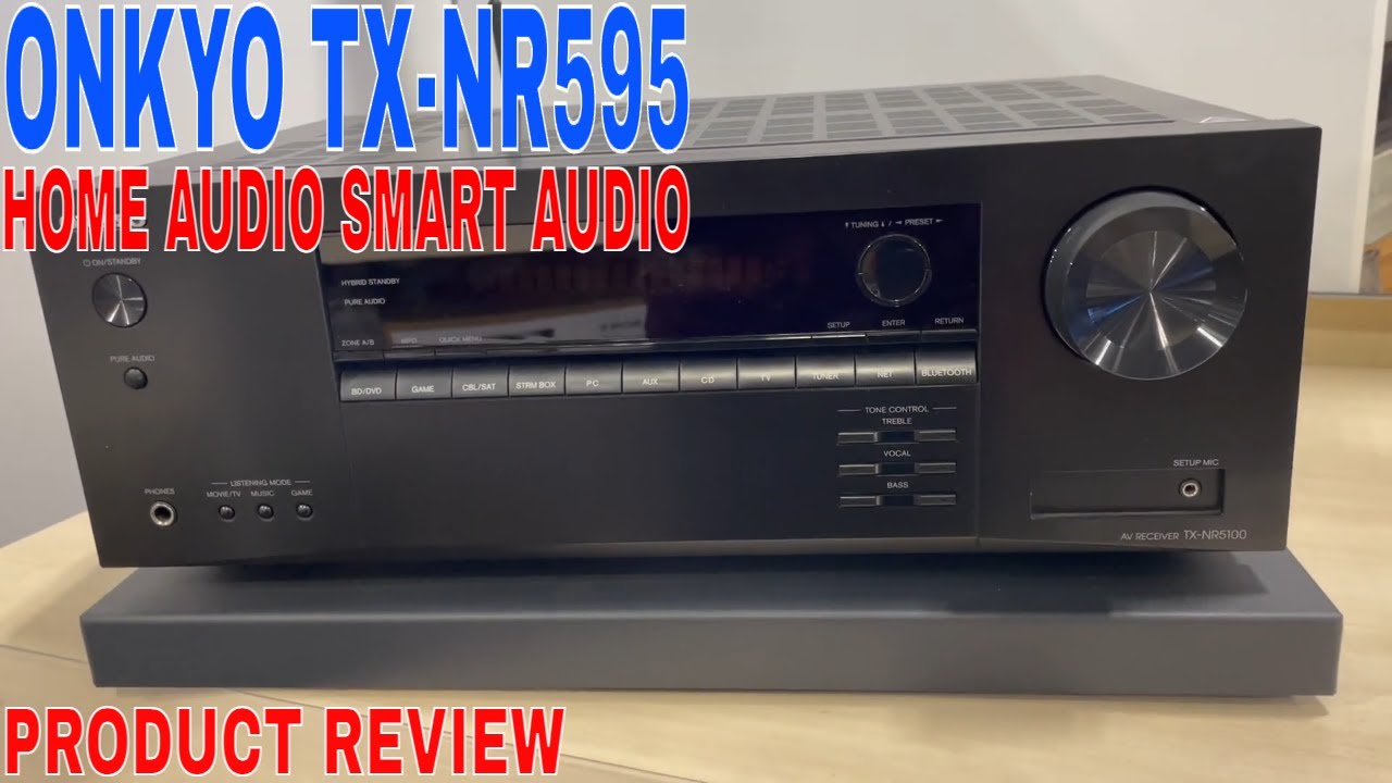 Onkyo TXNR595 Home Audio Smart Audio and Video Receiver, Sonos