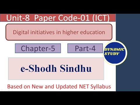 Digital initiatives in higher education | Chapter-5 | Part-4 ICT e-Shodh Sindhu