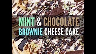 Andes mint chocolate brownie cheesecake