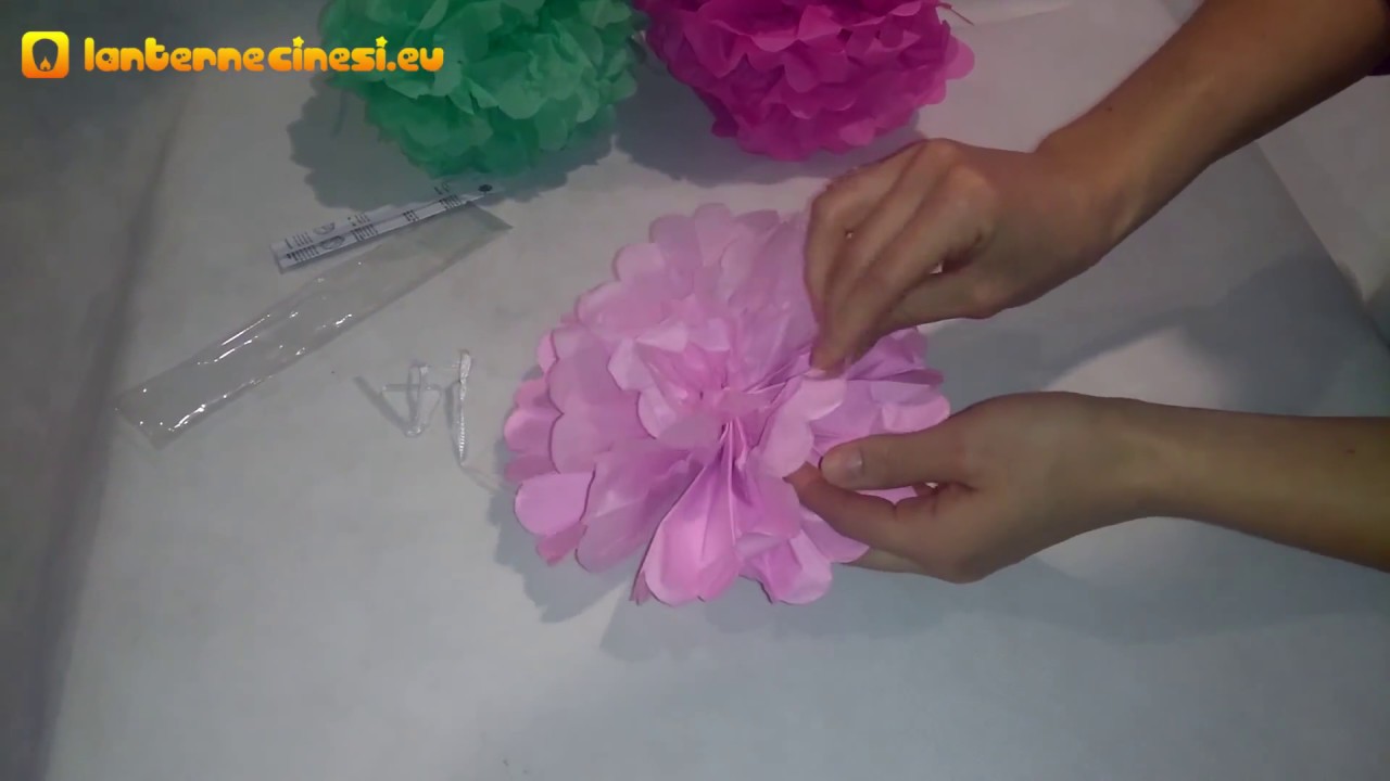LISOPO Set Decorazioni Per Feste - Pompon, Ventagli E Ghirlande Di Carta Multicolori - 3