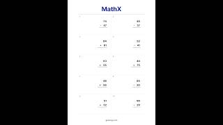 Free Intermediate Math Worksheet #21 | Addition & Subtraction Practice